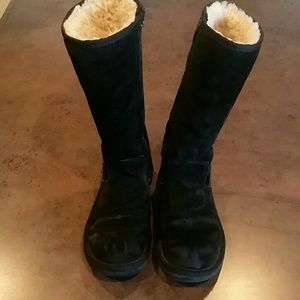 Closet CLEAR OUT! Black Tall Ugg boots with zipper